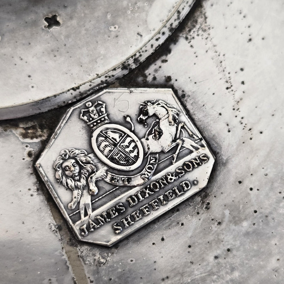 Antique Silver Plated Cruet Holder Ornate Victorian James Dixon & Sons England - Picture 6 of 13